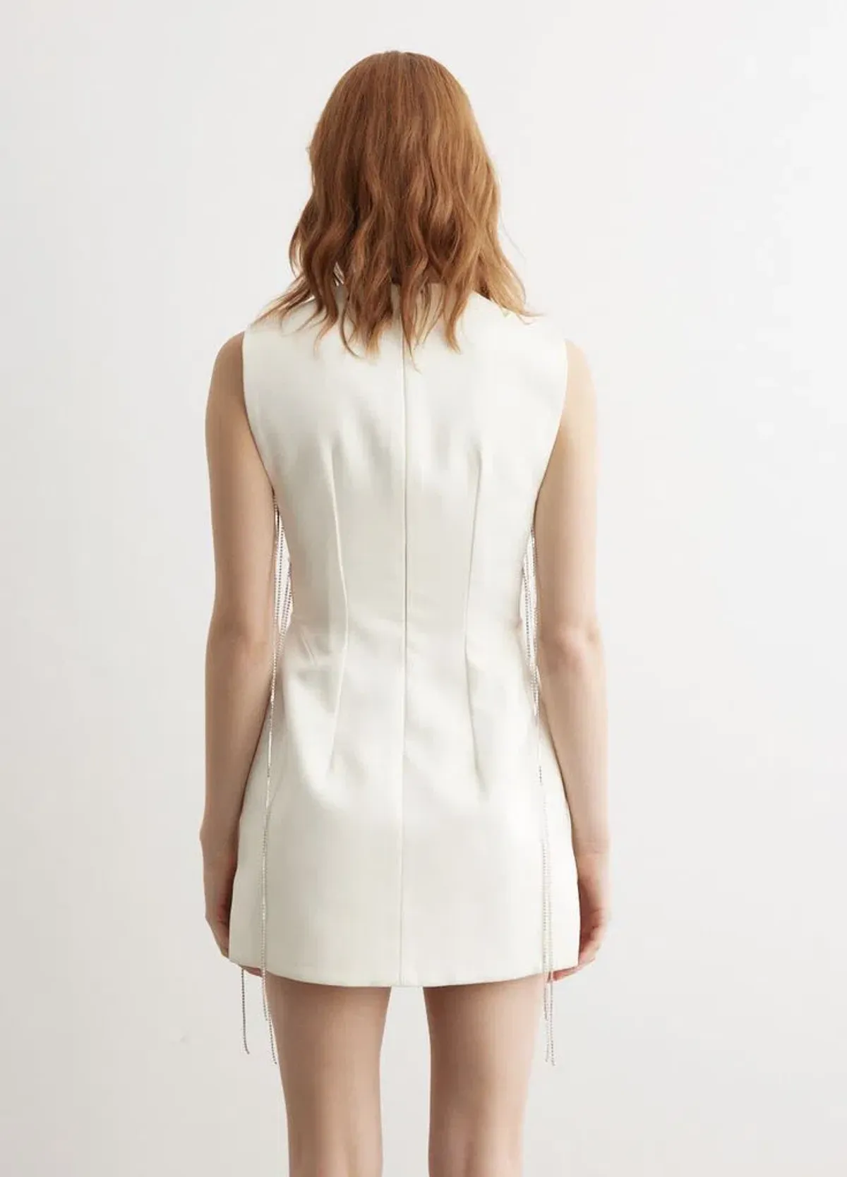 Kourh Onirique Crystal Mini Dress Ivory Size 6 - Image 3
