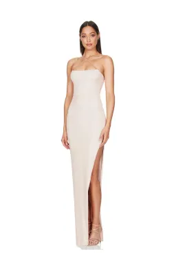 Nookie Leilani Gown in Shimmering Nude Sequins Size 6 for rent on The Volte - image 1
