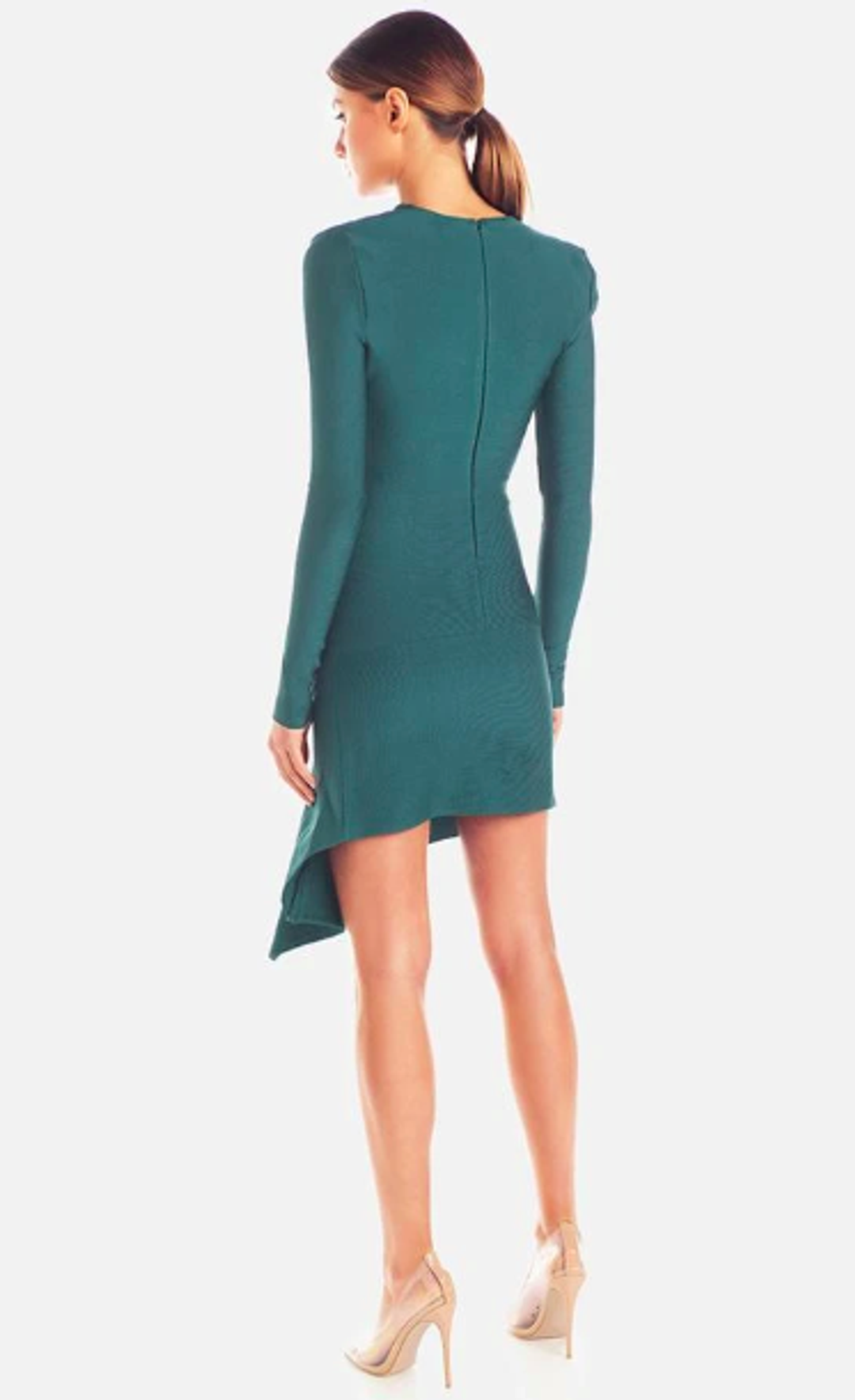 MISHA Donna Mini Bandage Dress Teal Size 12 for rent on The Volte - main image