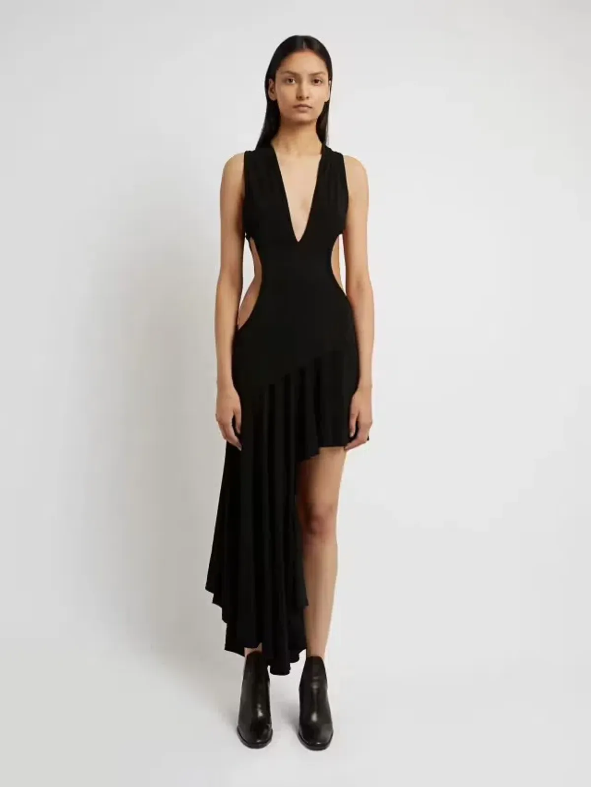 Christopher Esber Asymmetric Hem Dress Black Size 10 - Image 1