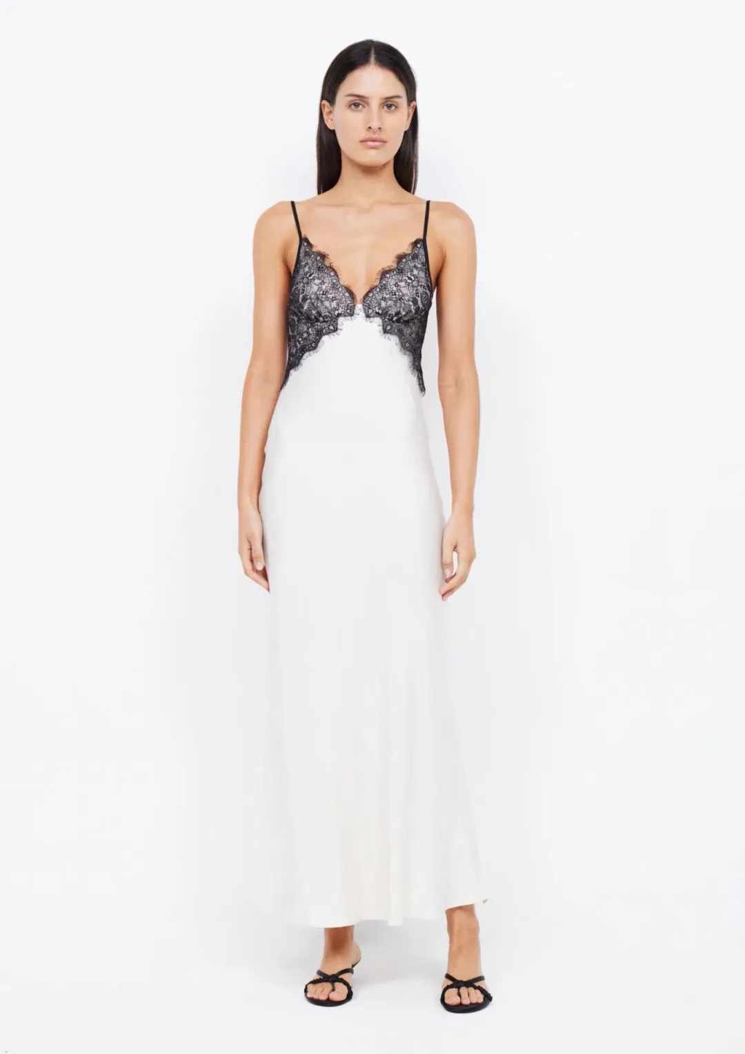 Bec & Bridge Emery Lace Maxi Dress Ivory/Black Size AU 6 for rent on The Volte - main image
