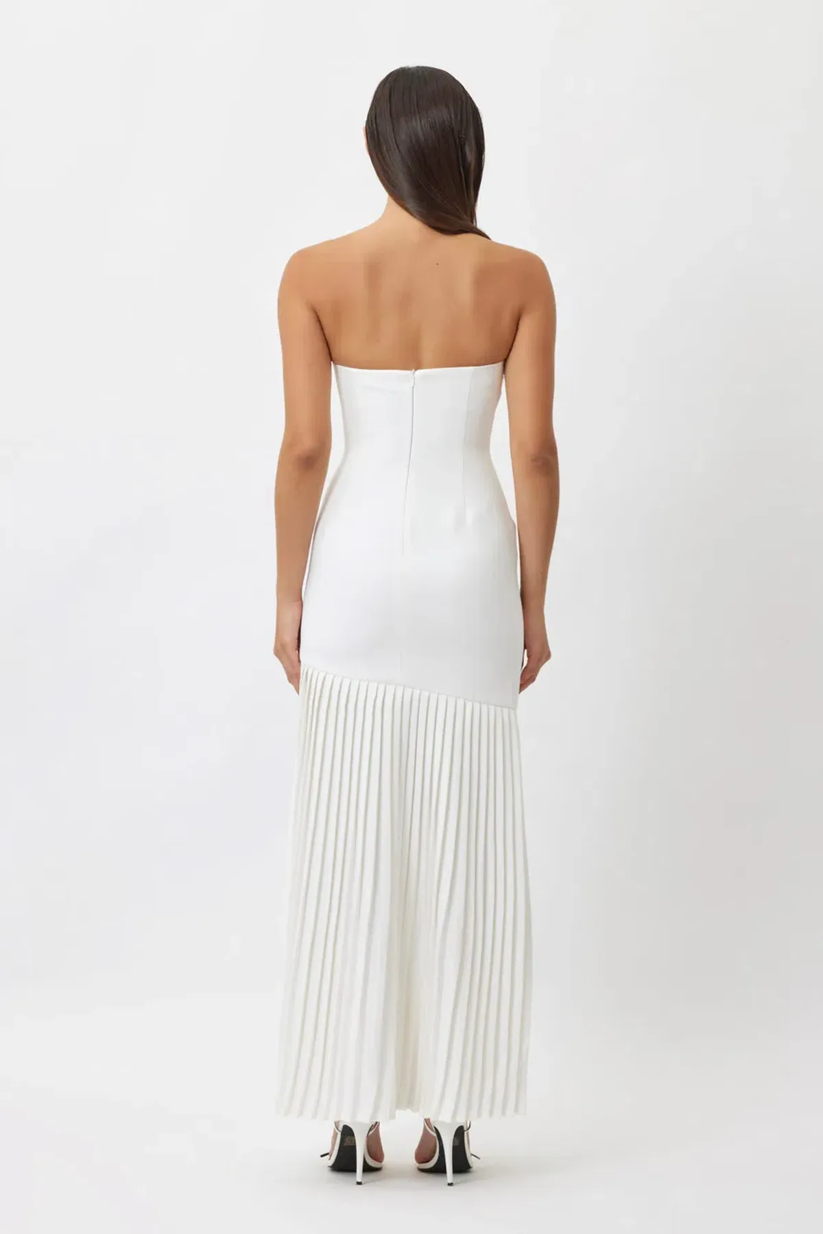 Bianca & Bridgett Mara Pleated Dress White Size 6 - Image 2
