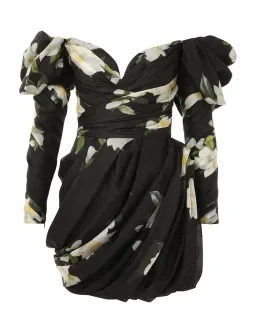 Zimmermann The Harmony Drape Mini Dress in Black Magnolia Size 1 / AU 10 for rent on The Volte - image 3