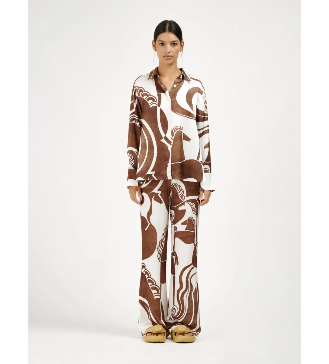Roame Ryder Shirt Size 8 and Bari Pants Size 10 Set Roaming Horses Chestnut for rent on The Volte - main image