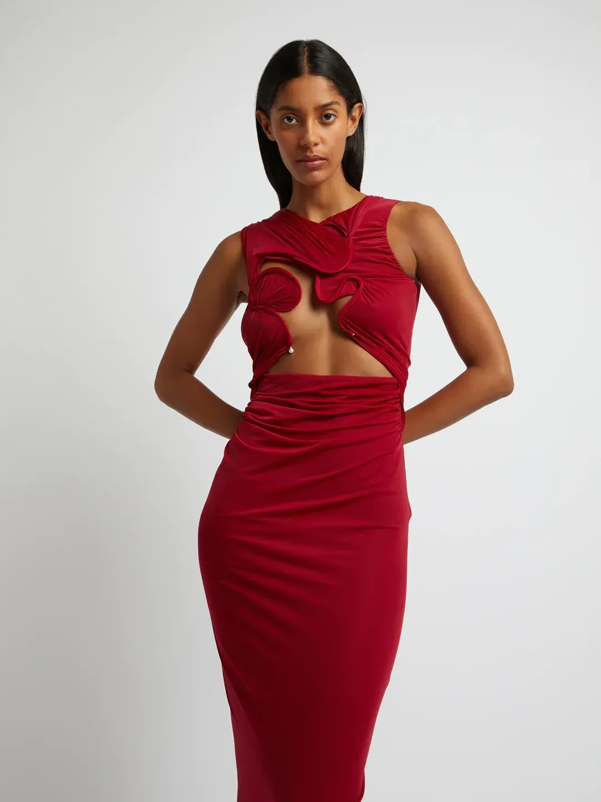 Christopher Esber Venus Tank Dress Cherry Size 8 - Image 2