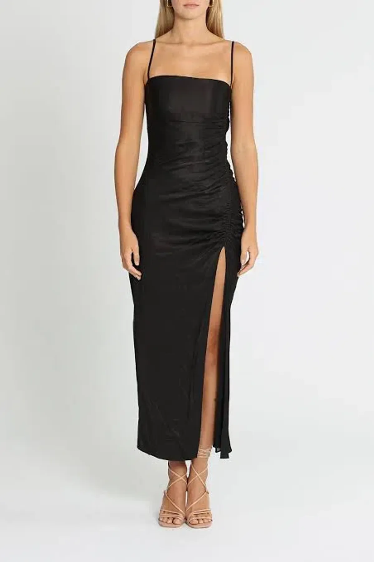 Shona Joy Thalia Midi Dress Black Size 8 - Image 2
