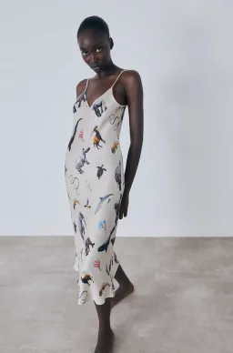 Silk Laundry 90's Slip Dress in Endangered Species Size S / AU 8 for rent on The Volte - image 1