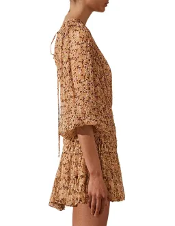 Shona Joy Colette Balloon Sleeve Mini Dress Floral Size 8 for rent on The Volte - image 4