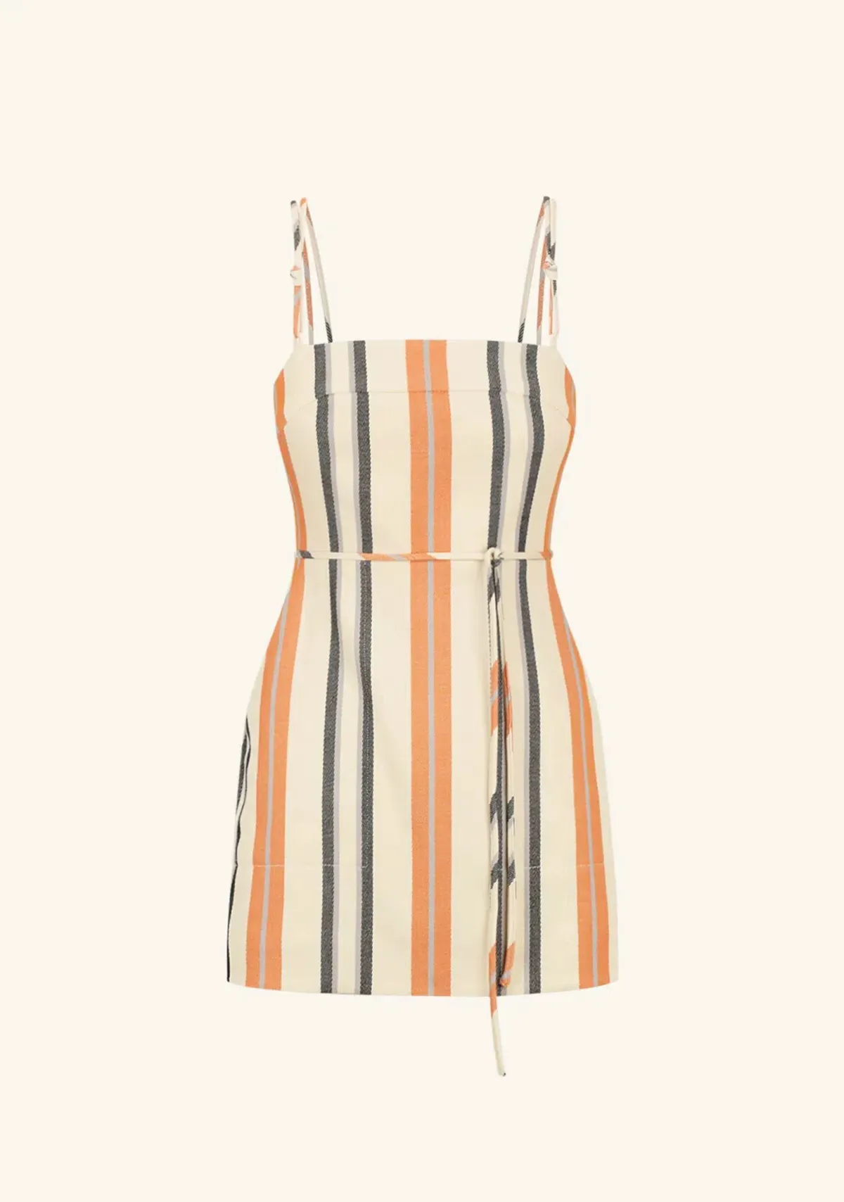Shona Joy Celia Open Back Knotted Strap Mini Dress Tangerine/Multi Size 12 - Image 3