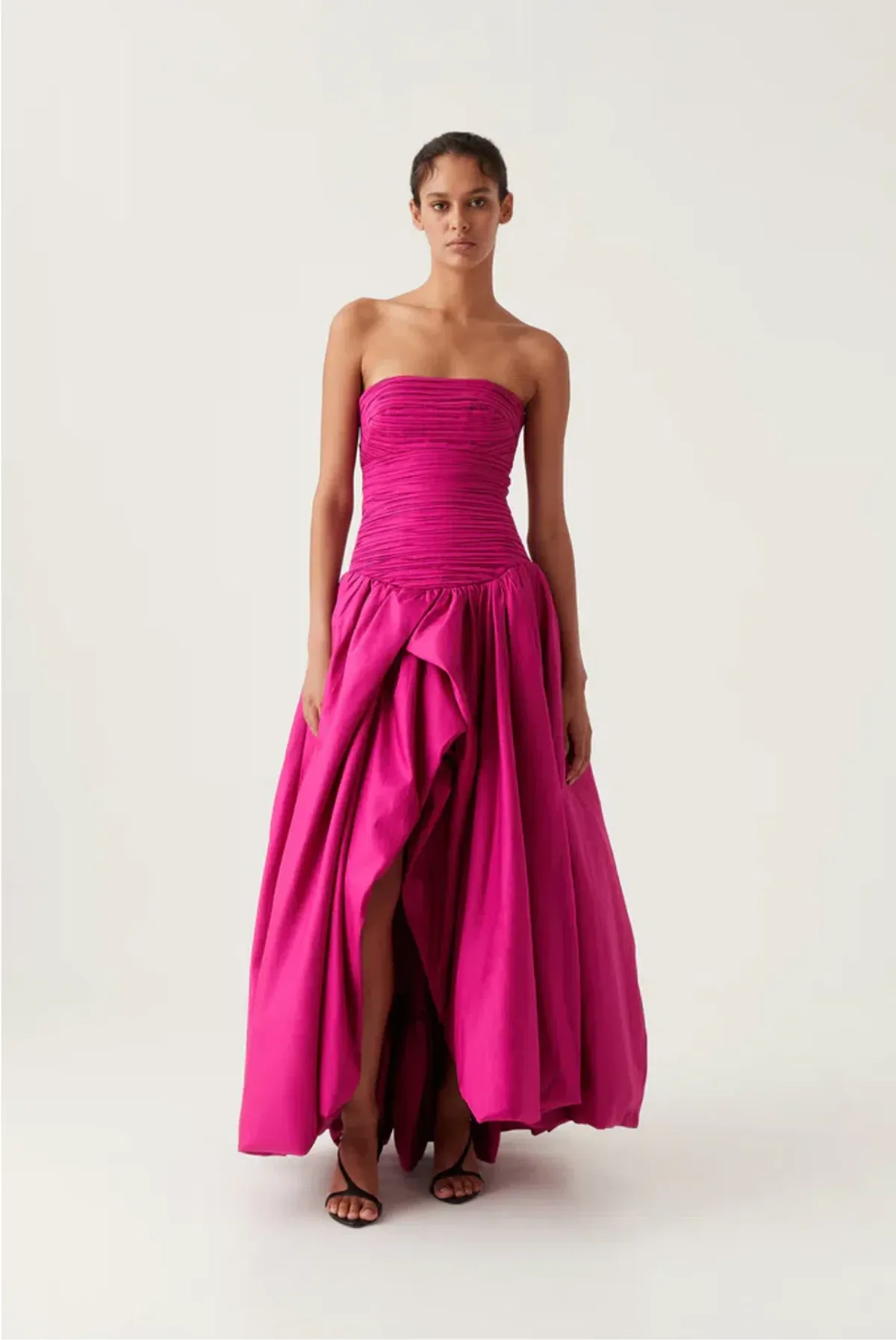 Aje Violette Bubble Hem Maxi Dress Magenta Size 8 - Image 1