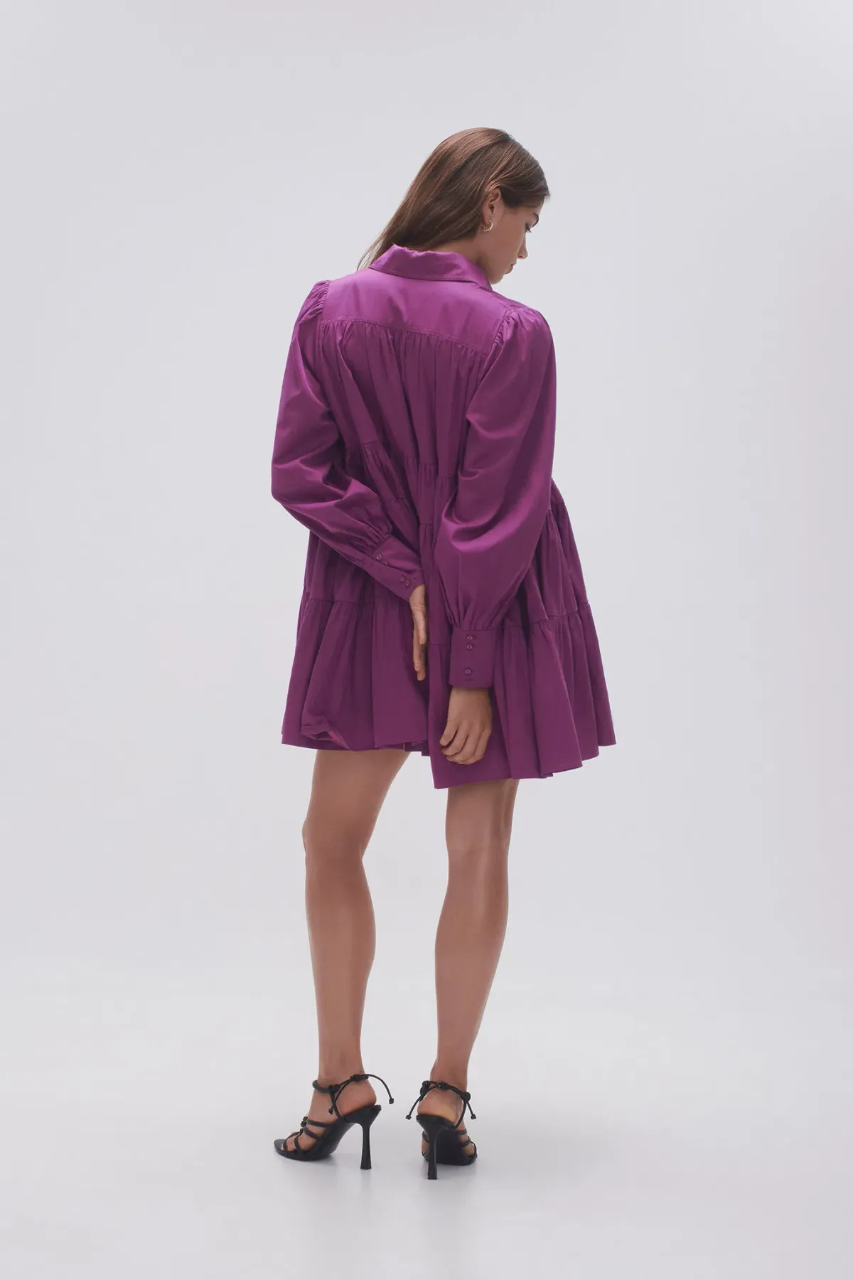 Aje Vie Smock Dress Plum Purple Size 12 - Image 3