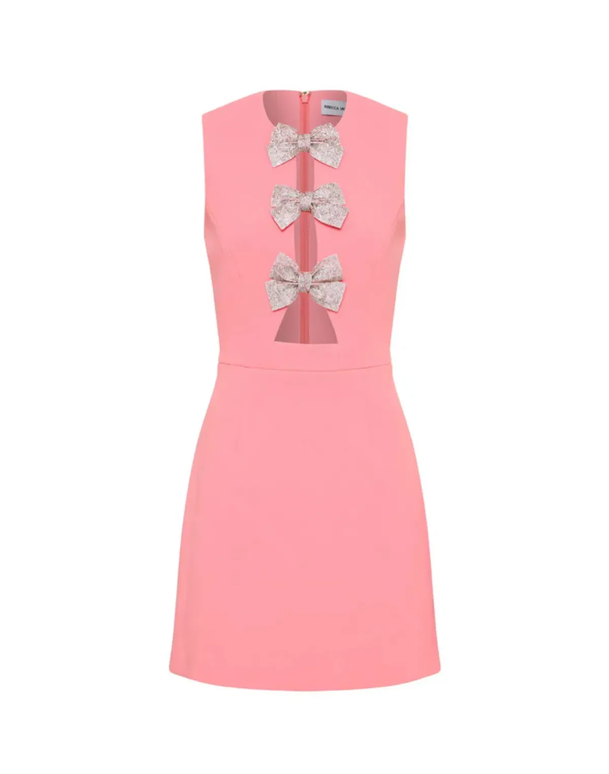 Rebecca Vallance Brittany Bow Mini Dress Pink Size 14 - Image 4