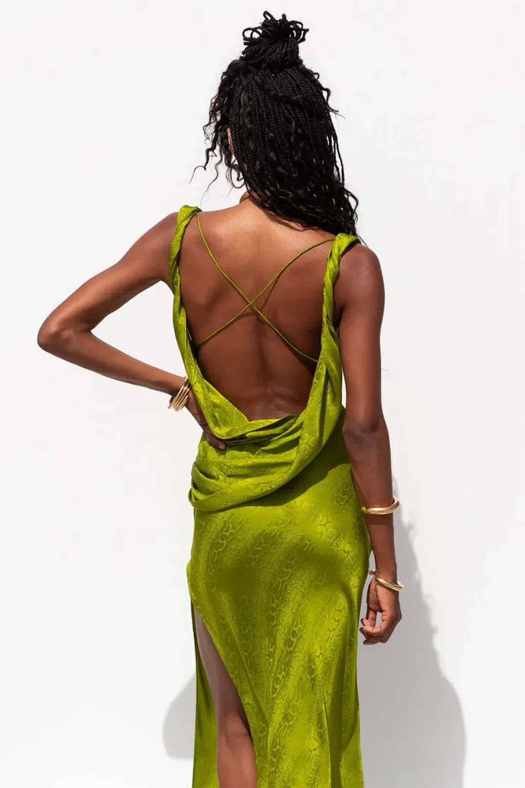 Rat & Boa Navarra Maxi Dress Green Size 8 for rent on The Volte - main image