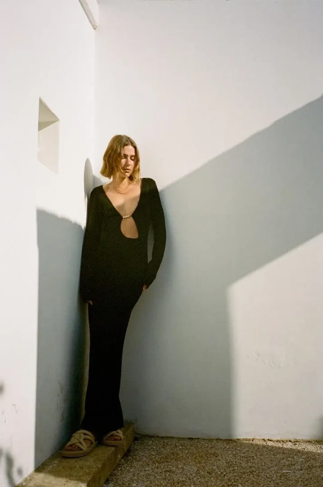 Sir the Label Kinetic Beaded Long Sleeve Maxi Dress Black Size 1 / AU 8 for rent on The Volte - main image