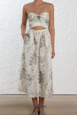 Zimmermann Iris Cut Out linen dress for rent on The Volte - image 2