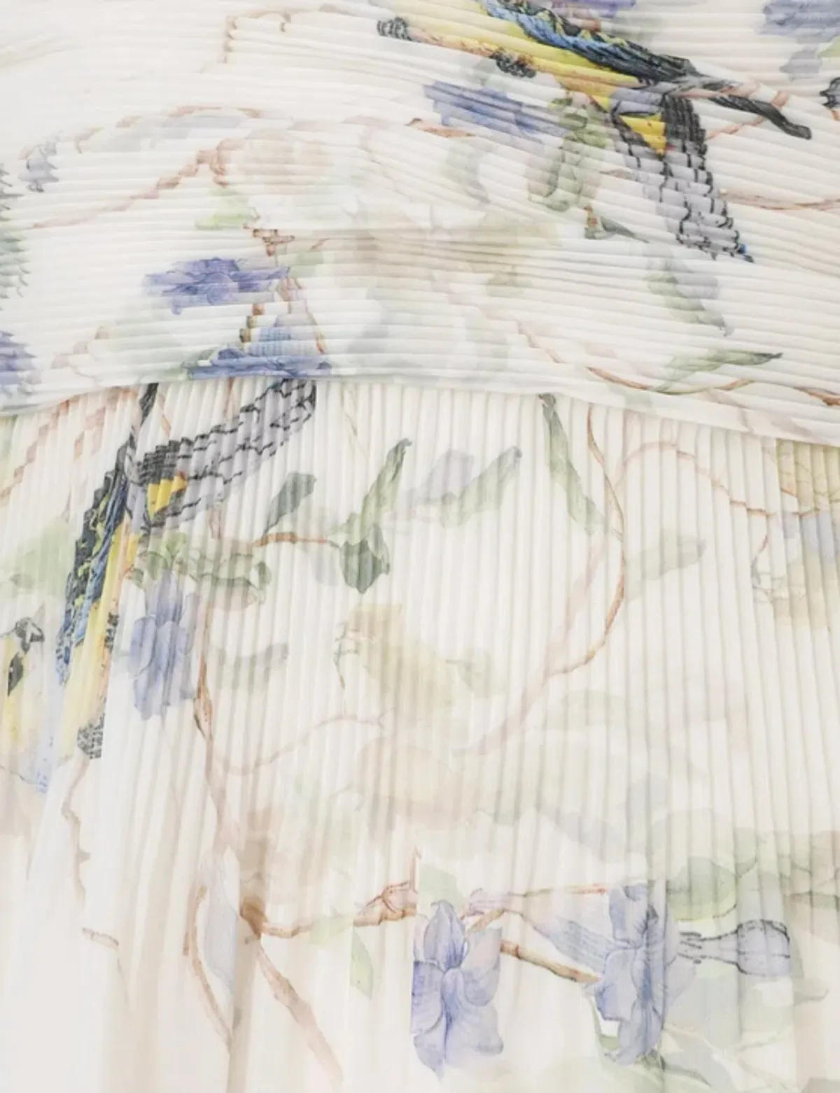 Zimmermann Pleated Midi Dress Blue Birds Size 3 / AU 14 - Image 5