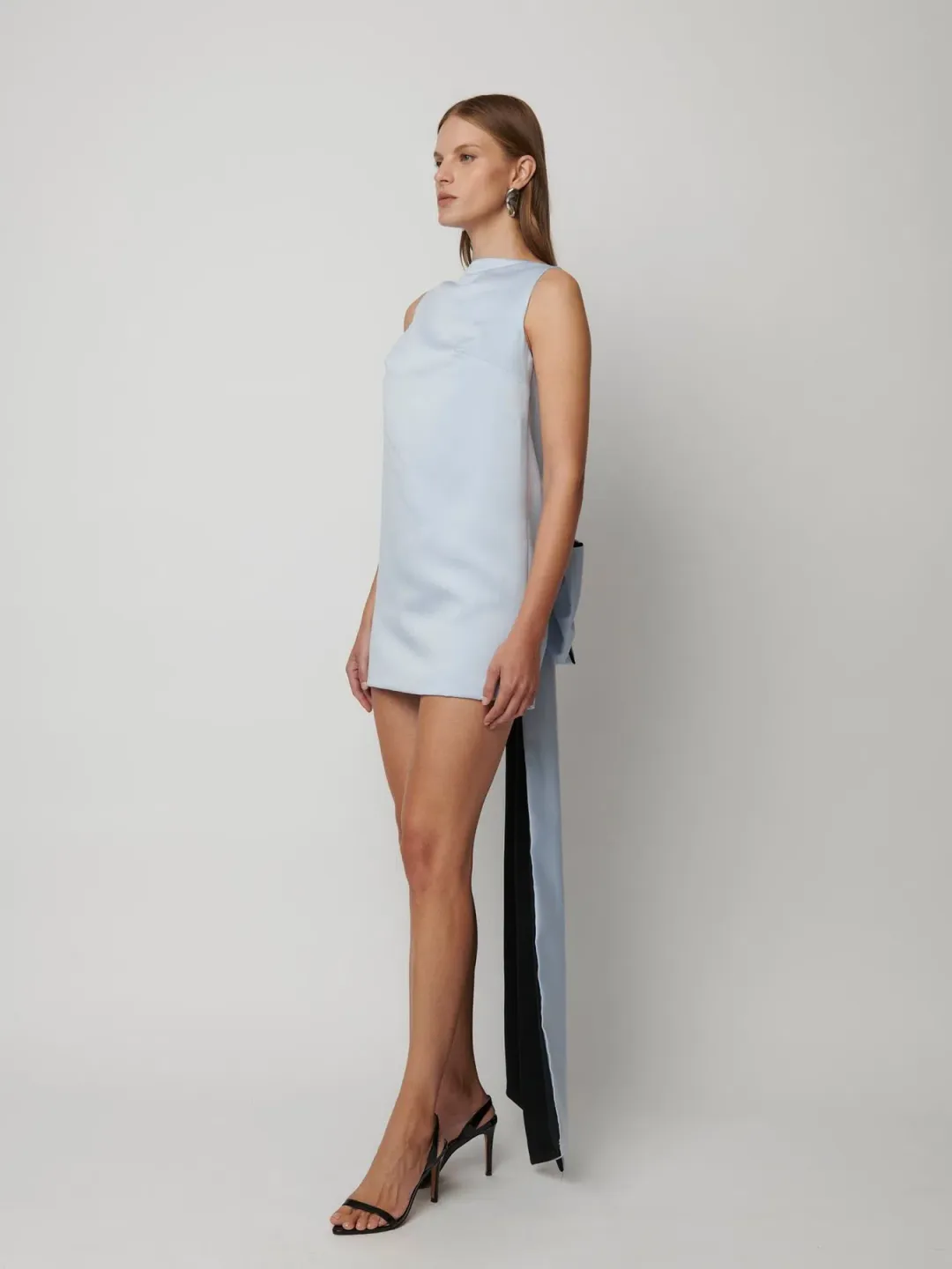 Effie Kats Nikola Mini Dress in Ice Blue Size M (AU 10) for rent on The Volte - main image