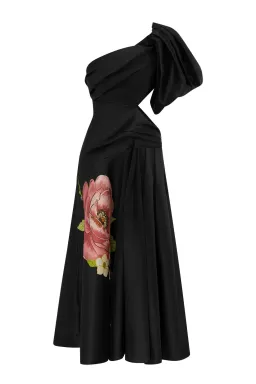 Alemais Regent Noir Gown Black Floral Size 8 for rent on The Volte - image 3