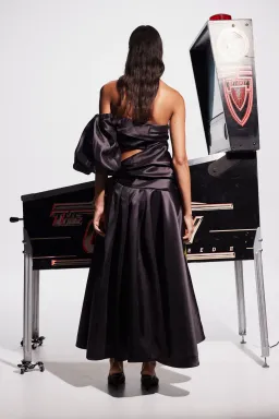 Alemais Regent Noir Gown Black Floral Size 8 for rent on The Volte - image 2