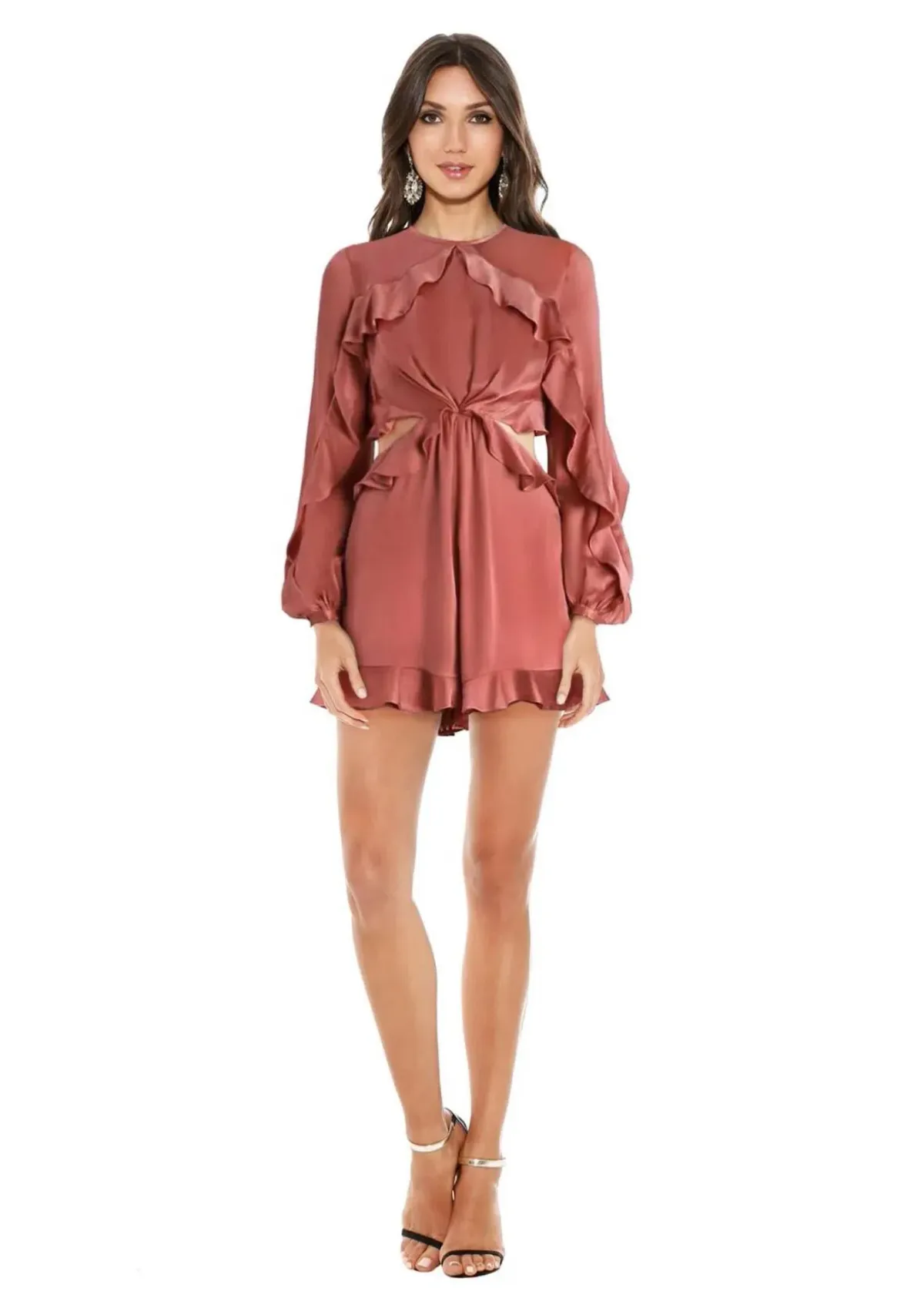Zimmermann Winsome Flutter Playsuit Guava Size 8 - Image 1