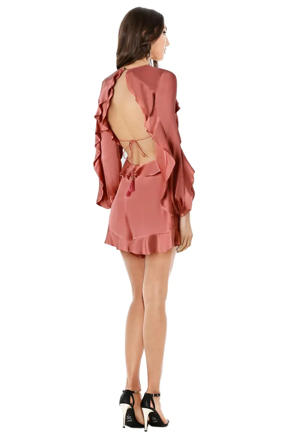Zimmermann Winsome Flutter Playsuit Guava Size 8 - Image 3