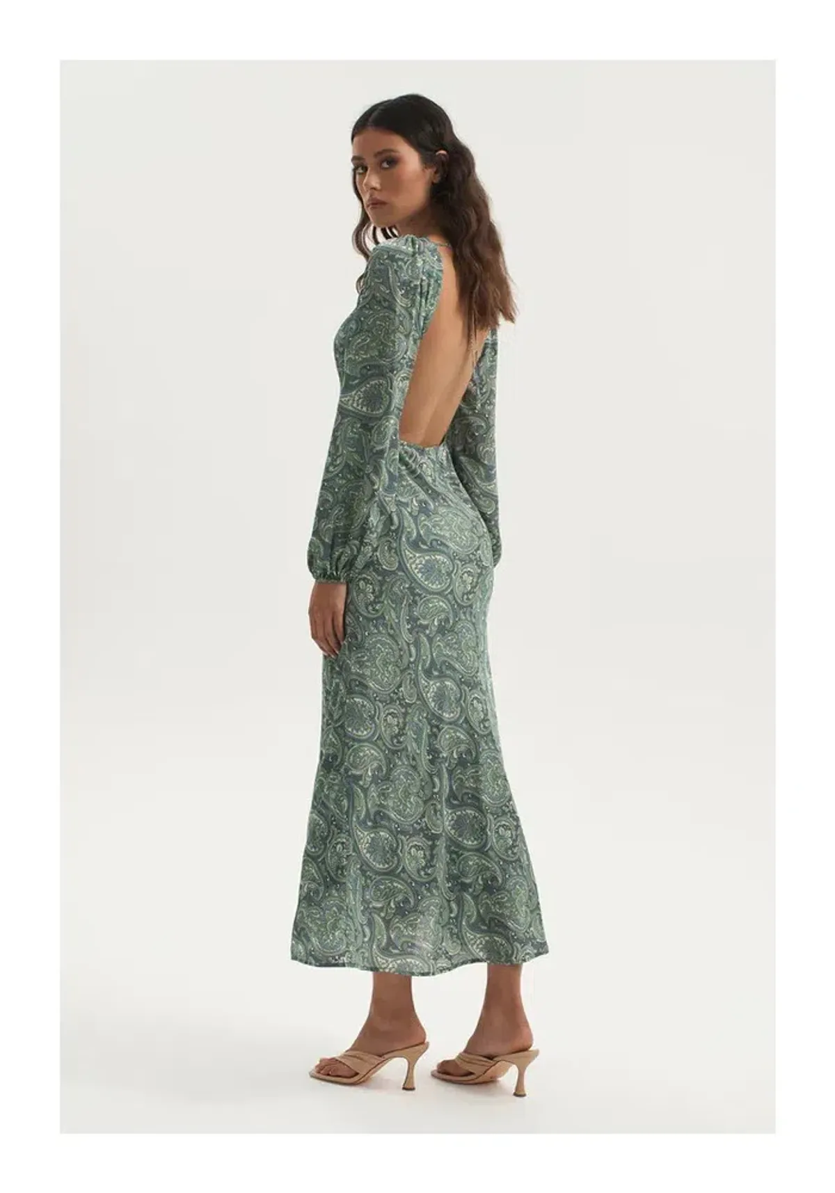 Ownley Bethenny Bias Cut Backless Dress Paisley Size 10 - Image 2