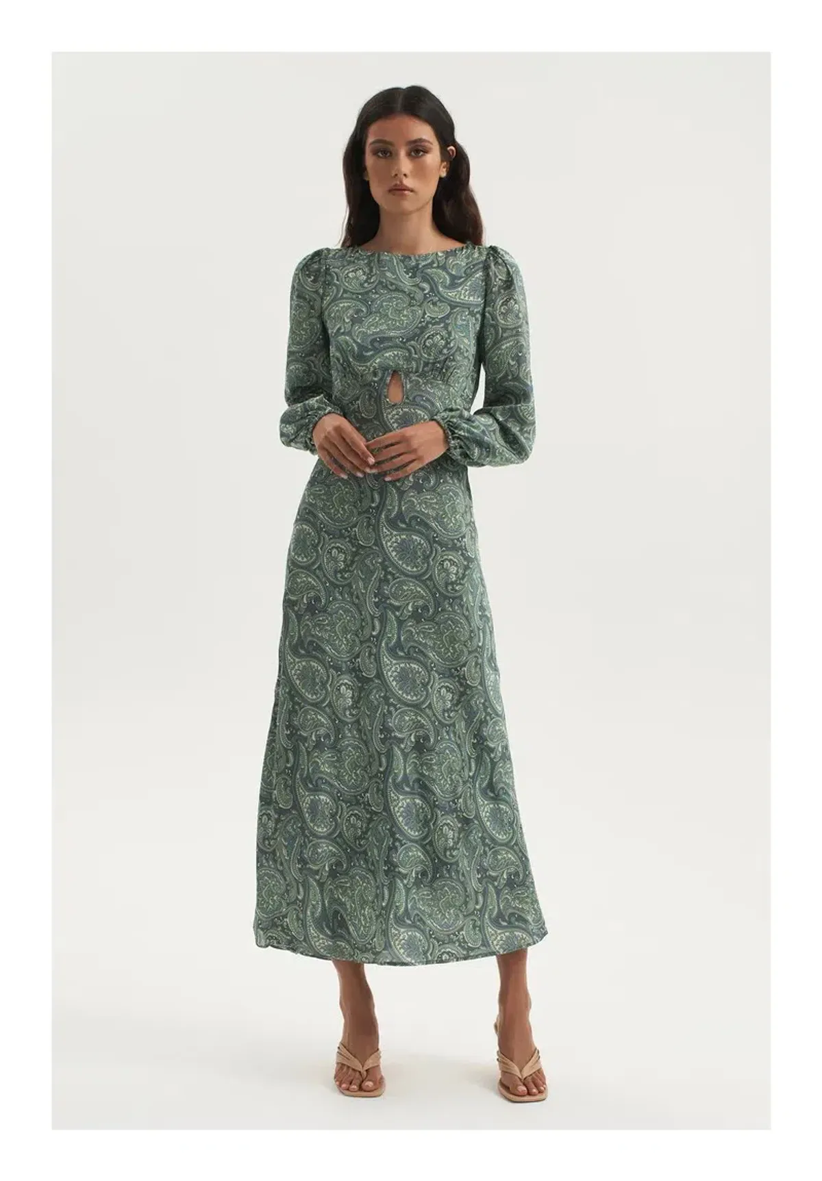 Ownley Bethenny Bias Cut Backless Dress Paisley Size 10 - Image 1