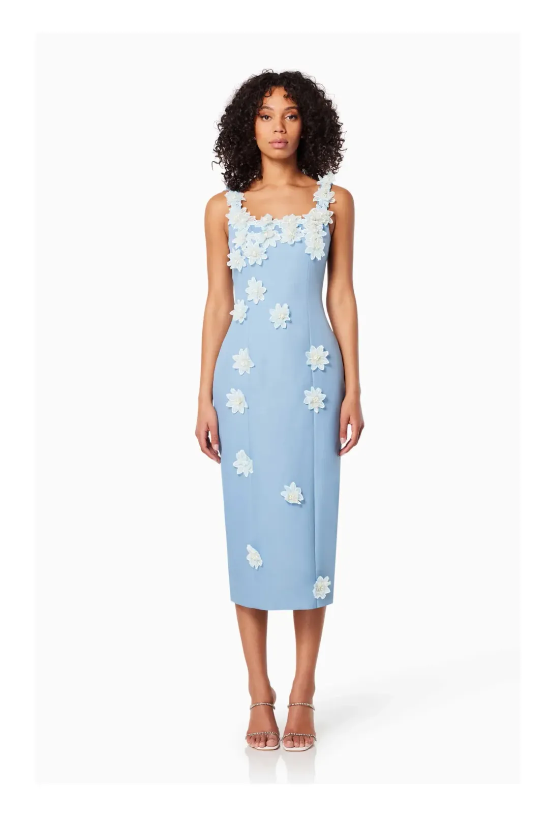 Elliatt Prague 3D Floral Mini Dress Blue Size 10 for rent on The Volte - main image