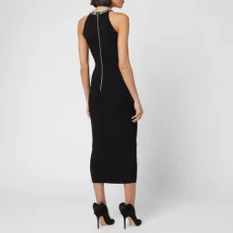 Balmain Sleeveless Broken Mirror-Embellished Cocktail Dress Black Size 8 for rent on The Volte - image 3