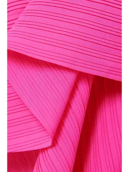 Solace London Lenna Lady One-sleeve Draped Midi Dress Pink Size Au 8 for rent on The Volte - image 3