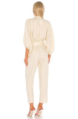 Shona Joy Eames Balloon Sleeve Jumpsuit Straw Size 10 for rent on The Volte - image 3