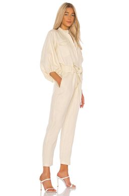 Shona Joy Eames Balloon Sleeve Jumpsuit Straw Size 10 for rent on The Volte - image 2