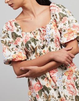 Faithfull the Brand Nikoleta Mini Dress Floral Size 10 for rent on The Volte - image 4