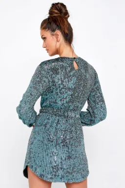 Mossman The Night Fever Tie Dress Sequin Size 8 for rent on The Volte - image 3