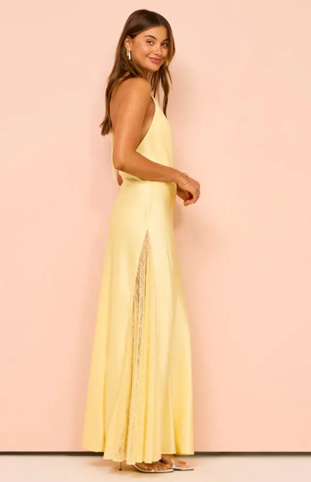 Hansen & Gretel Arie Lace Dress in Butter Size 8 for rent on The Volte - main image
