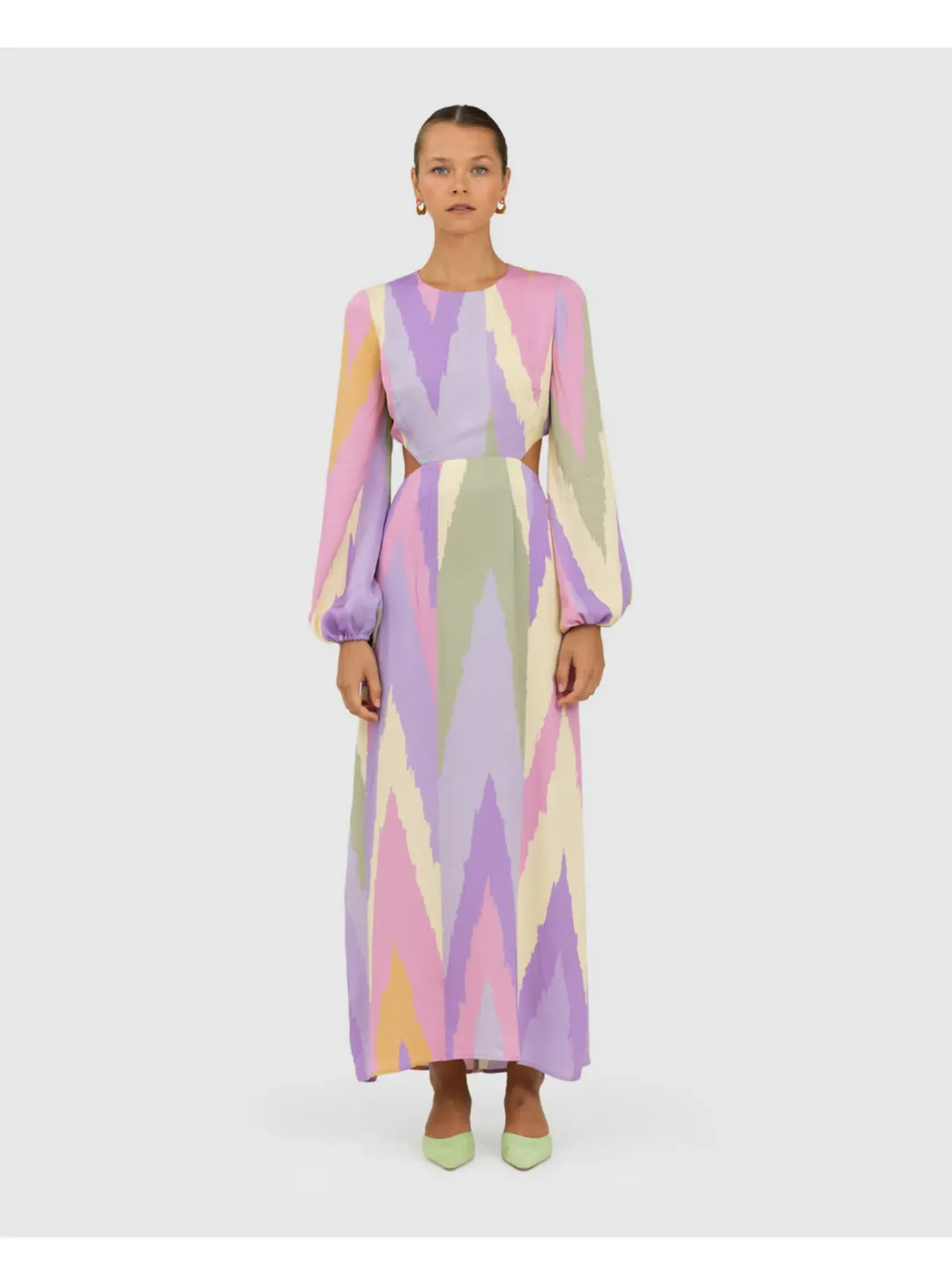 The Wolf Gang Marrakesh Cut Out Maxi Dress Multi Size AU 8 for rent on The Volte - main image