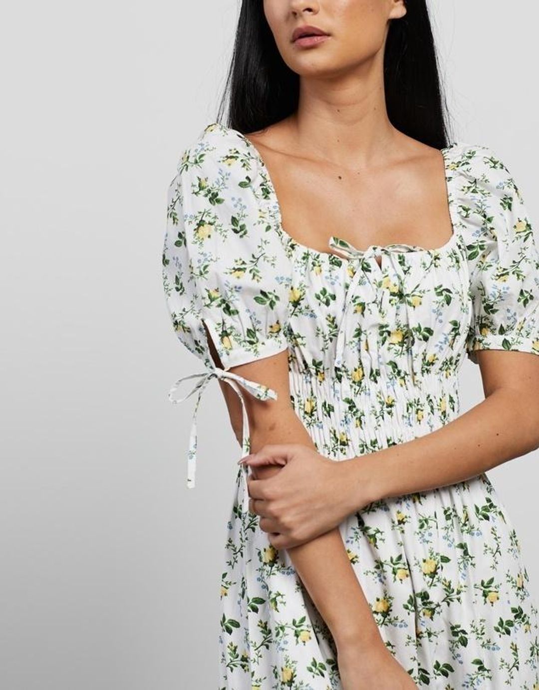 Faithfull the Brand Flora Midi Dress Bendita Floral Size 10 for rent on The Volte - main image