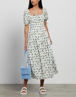 Faithfull the Brand Flora Midi Dress Bendita Floral Size 10 for rent on The Volte - image 1