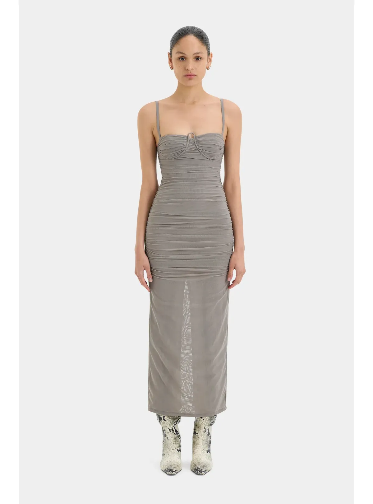 Sir the Label Jacques Gathered Midi Dress Size 1 / AU 8 - Image 5