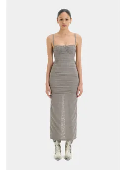 Sir the Label Jacques Gathered Midi Dress Size 1 / AU 8 for rent on The Volte - image 5