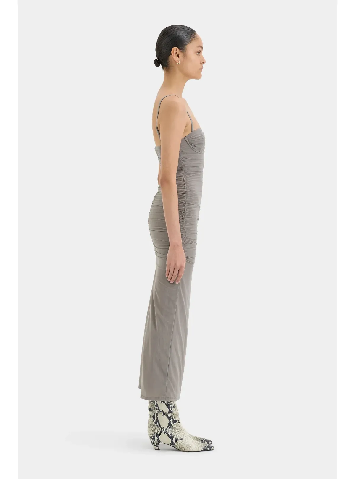 Sir the Label Jacques Gathered Midi Dress Size 1 / AU 8 - Image 4