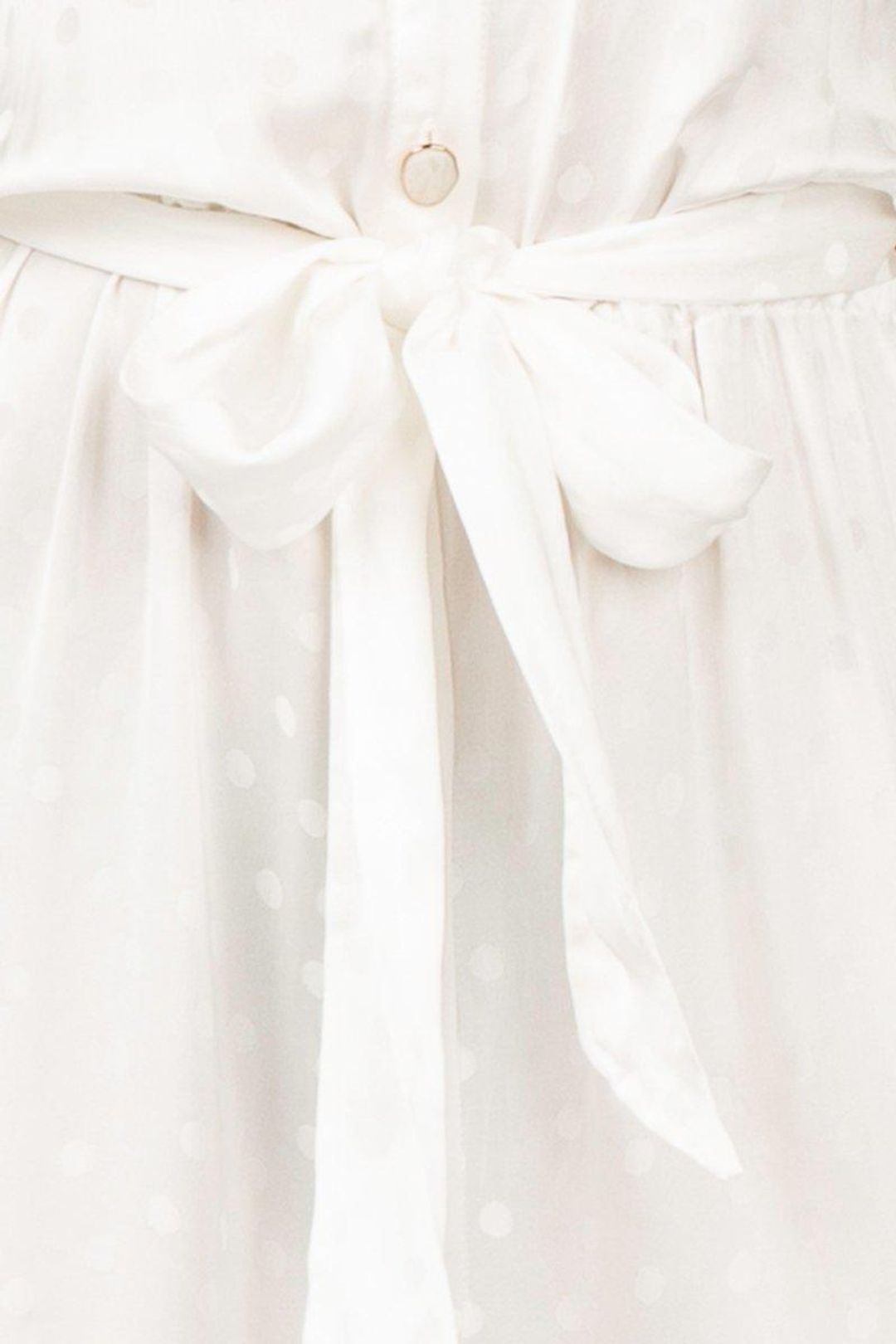 Dahlia White Button Front Jumpsuit Size 10 for rent on The Volte - main image