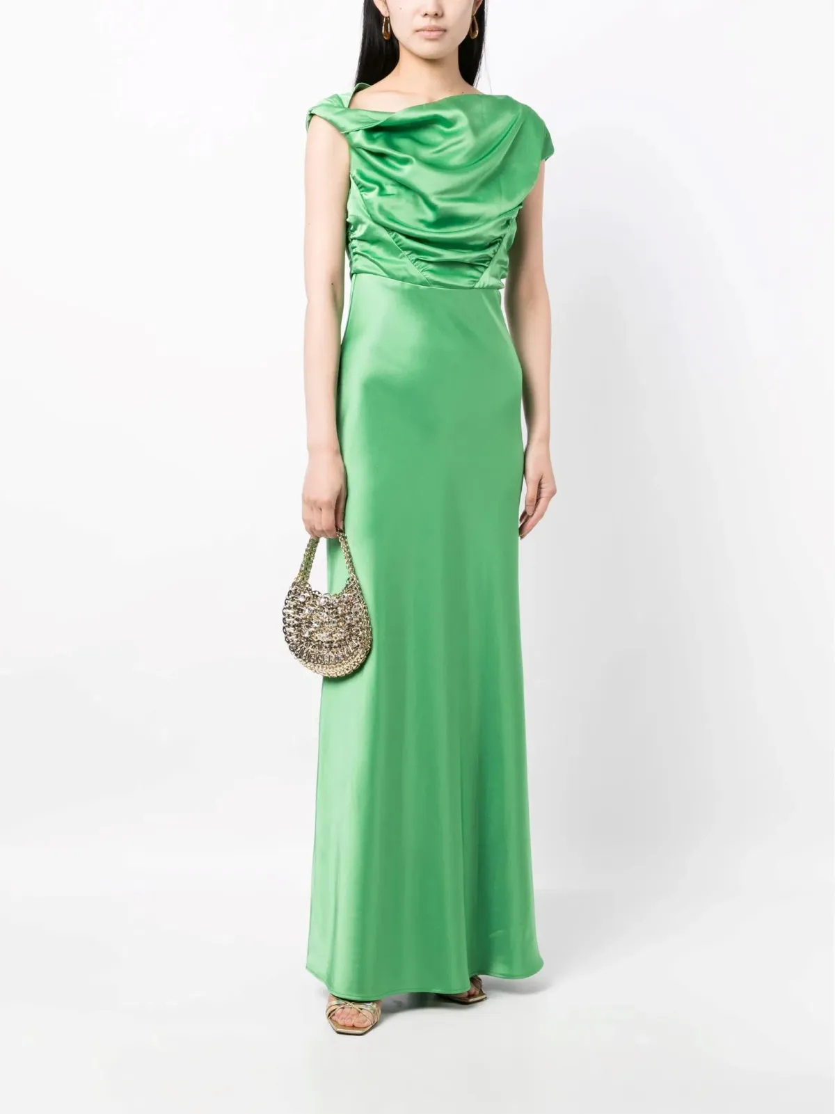 Paris Georgia Davie Dress Basil Green Size XS / AU 6 for rent on The Volte - main image