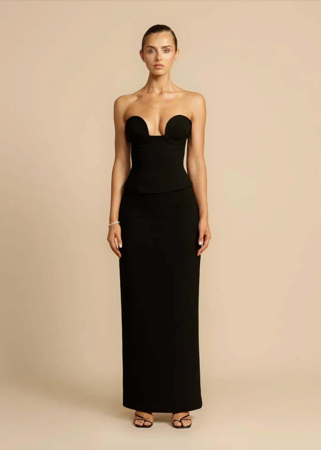Arcina Ori Frida Bustier and Sloan Skirt Set Black Size S / AU 8 for rent on The Volte - main image