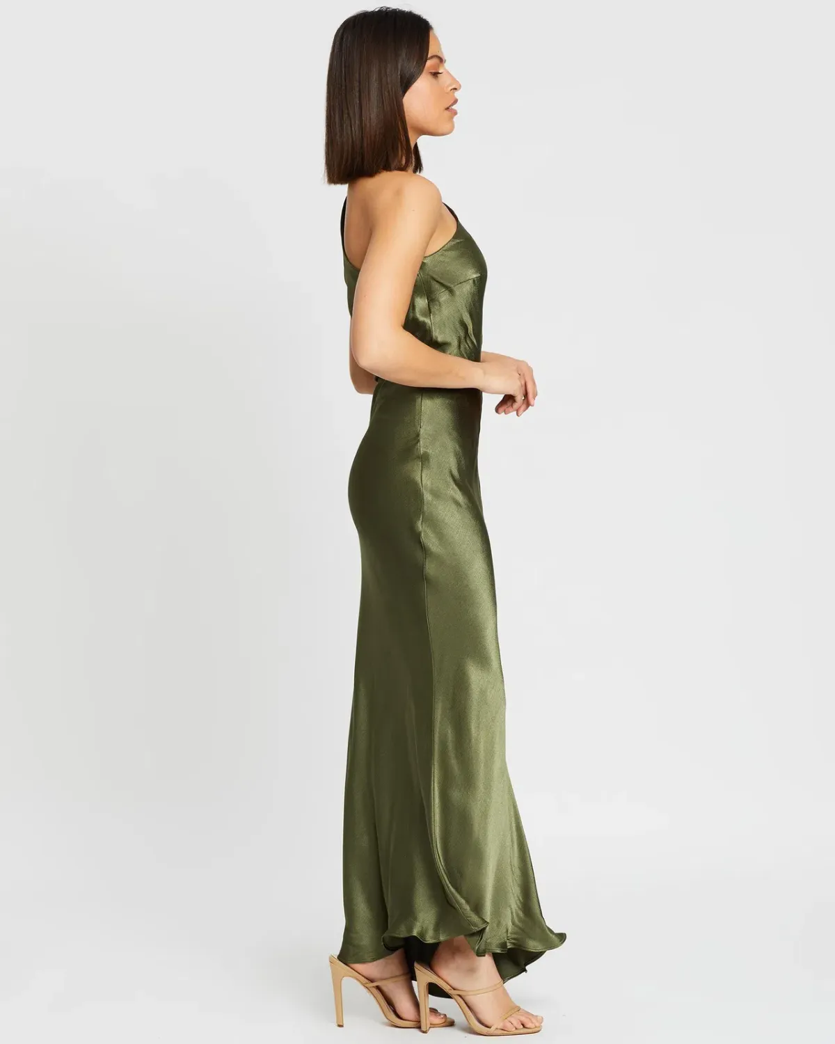 Bec & Bridge Delphine Asymmetril Midi Dress Green Size 8 - Image 2