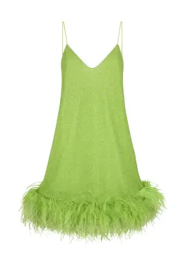 Oséree Lumière Plumage Short Dress Lime Size 6 for rent on The Volte - image 3