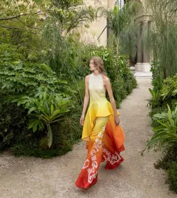Zimmermann Wonderland Waterfall Mini Dress Sunset Ombre Size 0/ AU 8 for rent on The Volte - image 3