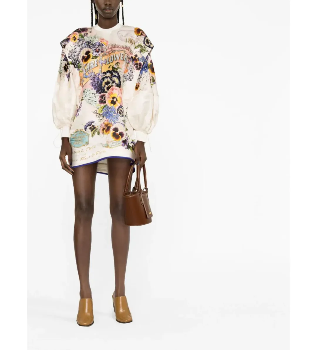 Zimmermann Tama Billow Floral Print Dress in Floral Size 0/ AU 8 for rent on The Volte - main image