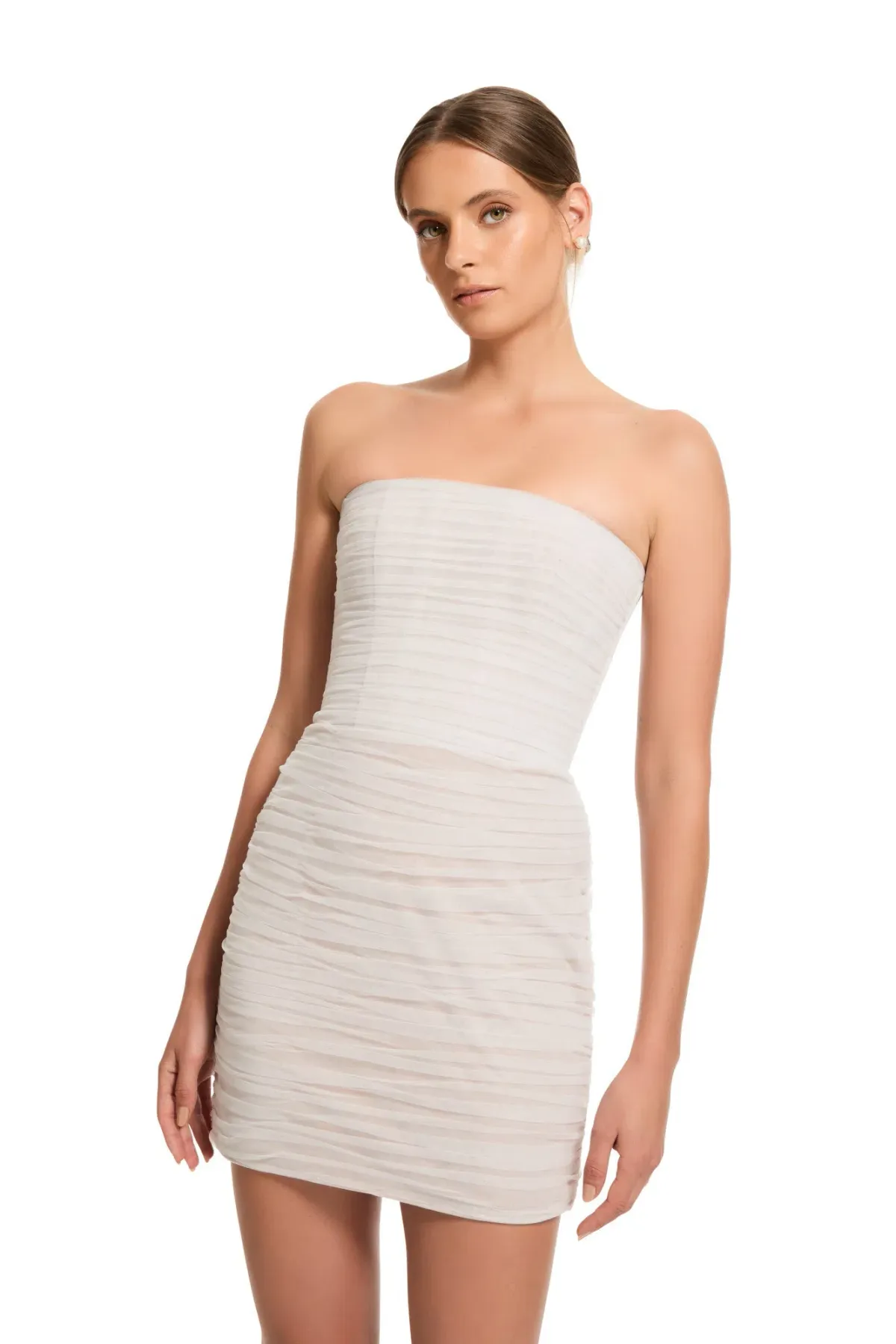 Chosen by Kyha Grier Mini Dress White Size 3 / AU 8 for rent on The Volte - main image