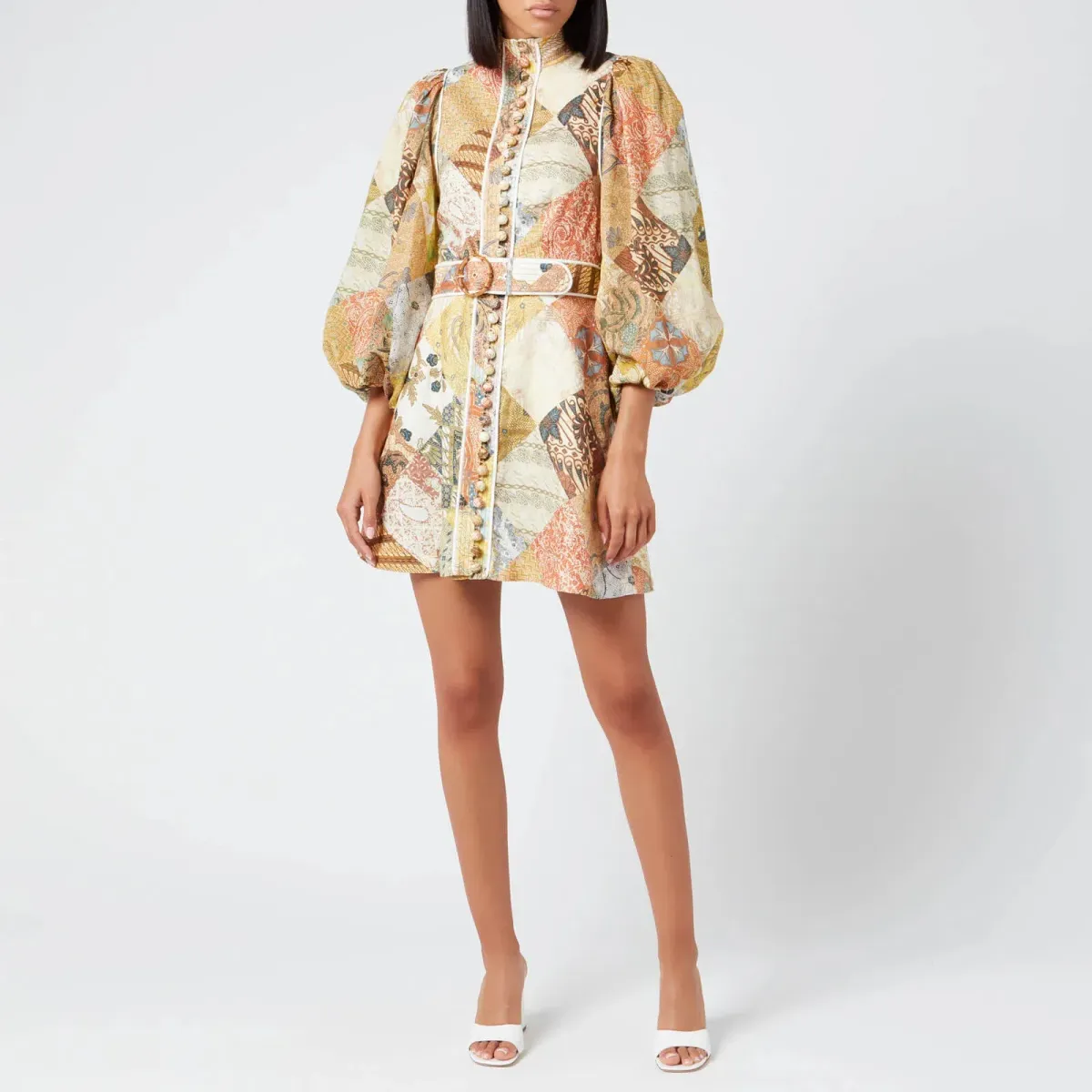 Zimmermann Brightside A-Line Mini Dress in Batik Patch Size 3 / AU 14 - Image 1